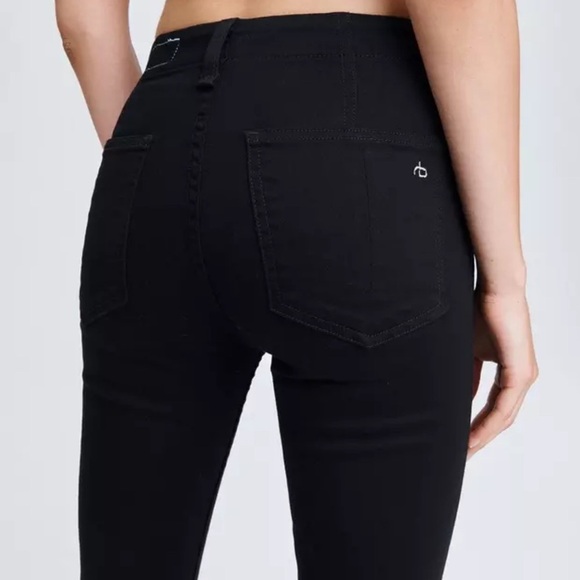 RAG & BONE High Rise Skinny Jeans ankle length Black new - Picture 2 of 12
